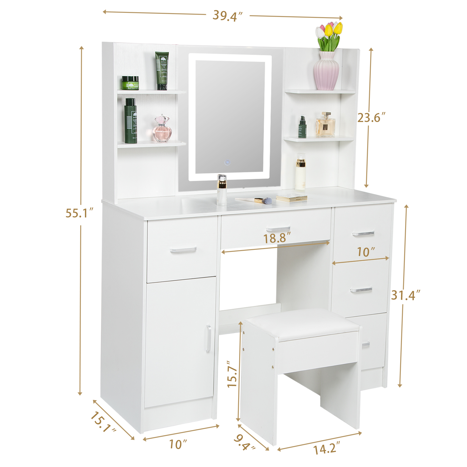 Набор туалетного столика с LED – обзор и цена Office Furniture Okc
